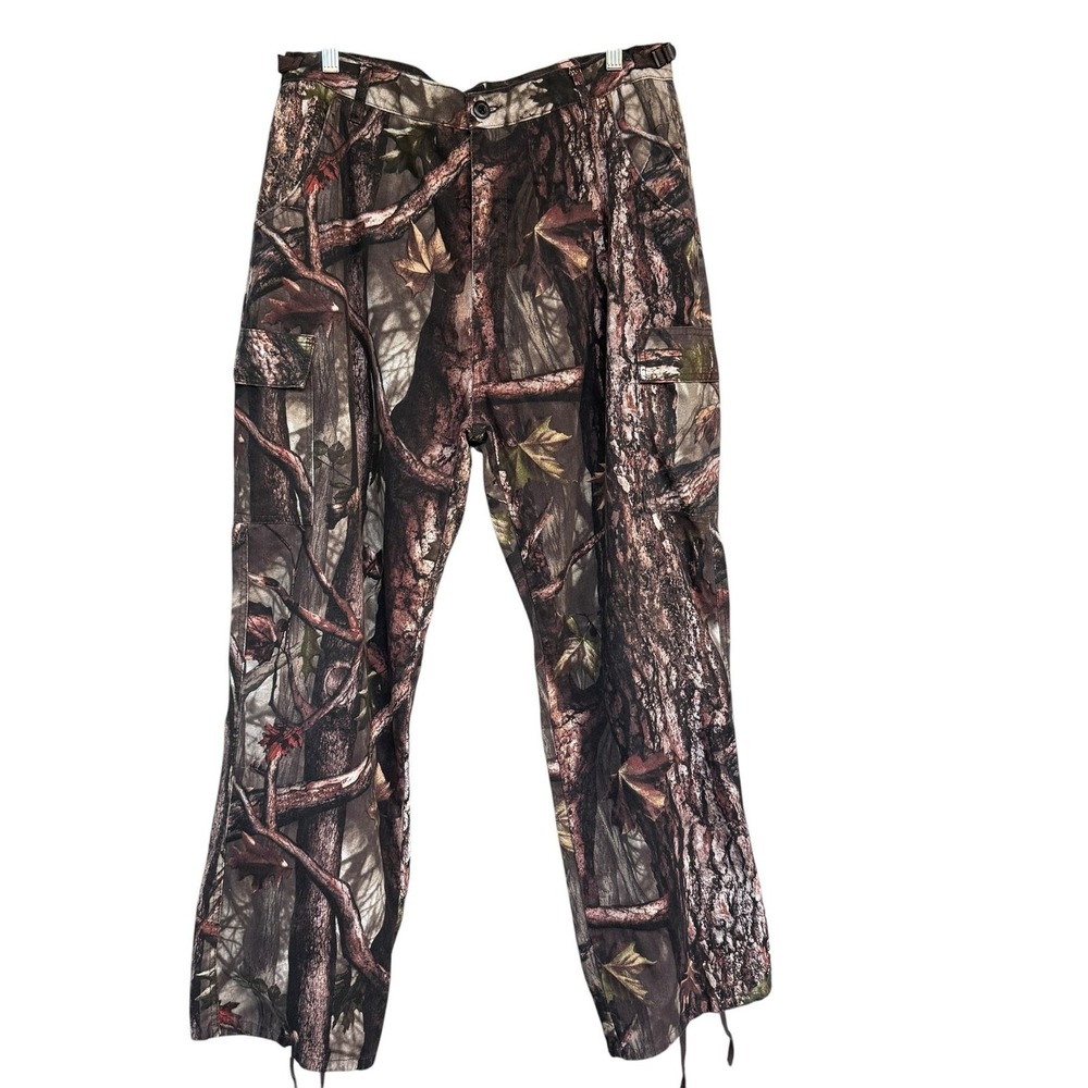 Master Sportsman Pants Mens Large Brown Camo Hunting Cargo Cotton Blend Outdoors